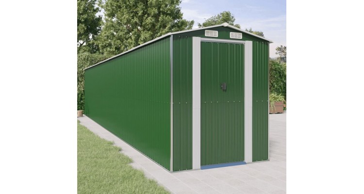 Magazie de gradina, verde, 192x1021x223 cm, otel zincat Mobilier Grădină